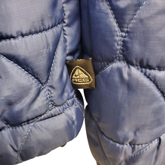 Vintage NIKE Jacket ACG Womens Medium Blue Puffer Full Zip Removable Sleeves 90s - Picture 8 of 14